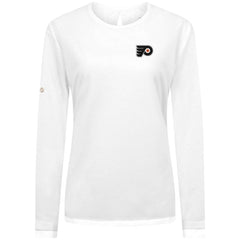 Philadelphia Flyers Levelwear Women's Sequoia Primary Logo Long Sleeve T-Shirt White
