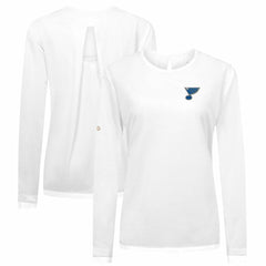 St. Louis Blues Levelwear Women's Sequoia Primary Logo Long Sleeve T-Shirt White