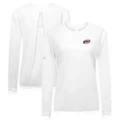 Carolina Hurricanes Levelwear Women's Sequoia Primary Logo Long Sleeve T-Shirt White