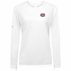 Montreal Canadiens Levelwear Women's Sequoia Primary Logo Long Sleeve T-Shirt White