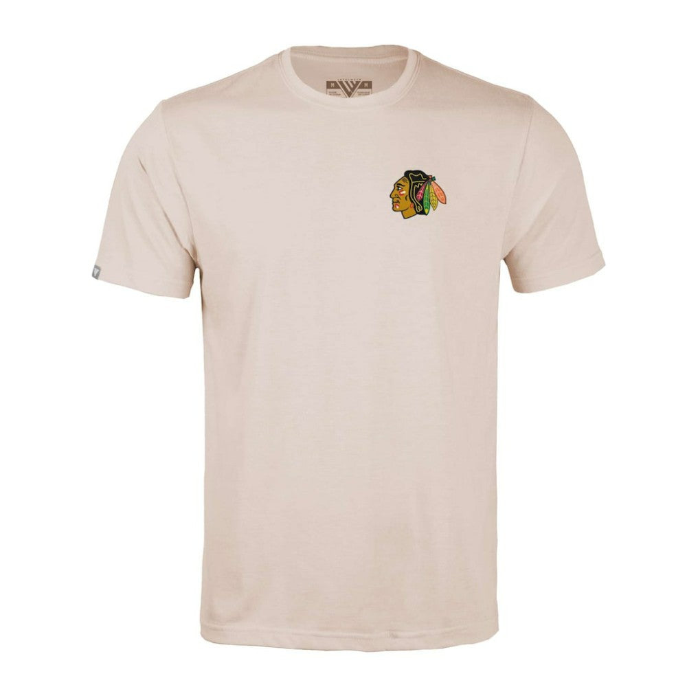 Chicago Blackhawks Levelwear Richmond Stained Glass T-Shirt Khaki