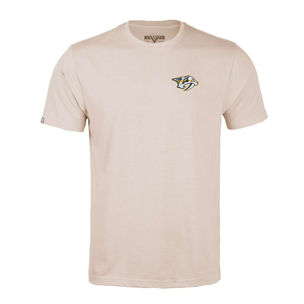 Nashville Predators Levelwear Richmond Stained Glass T-Shirt Khaki
