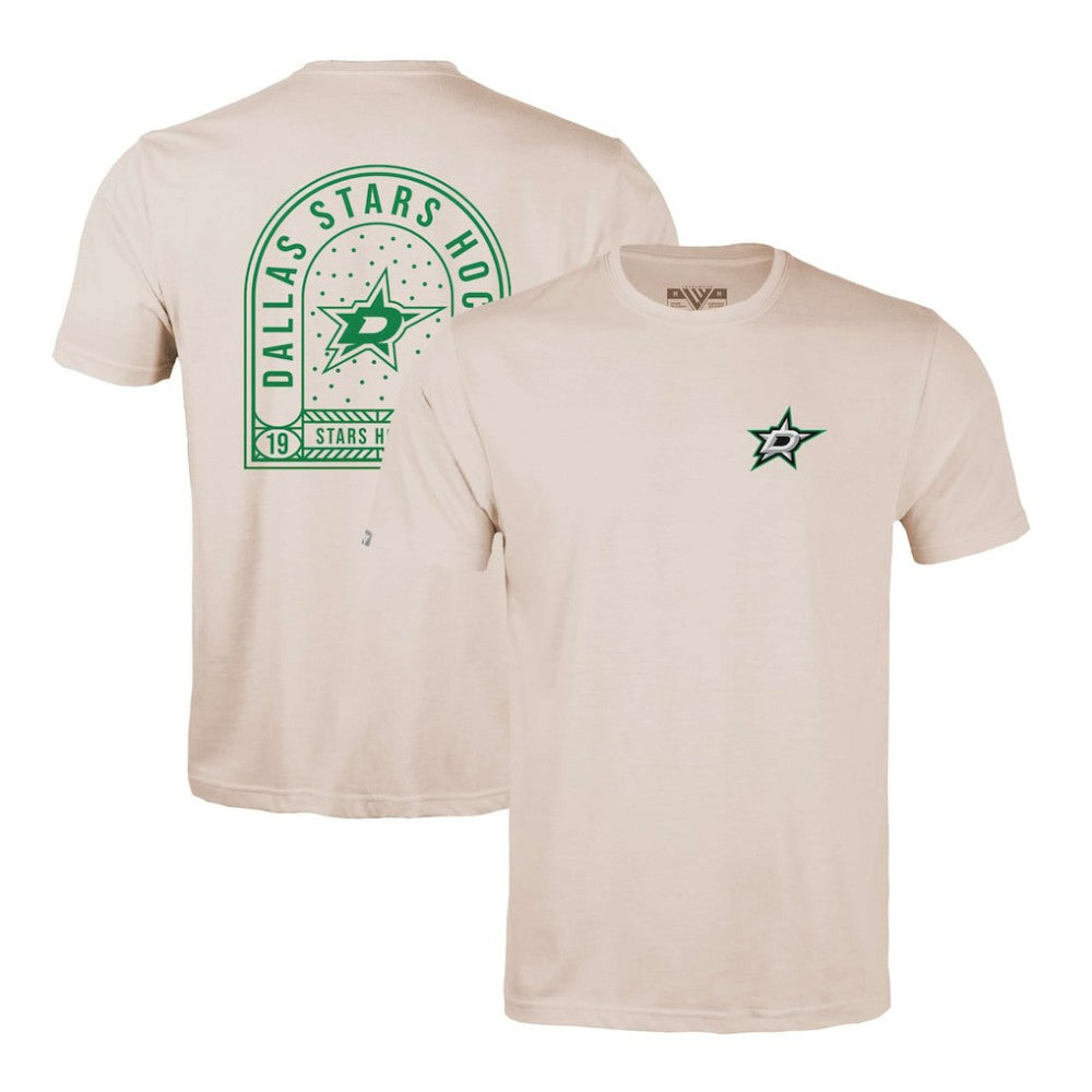 Dallas Stars Levelwear Richmond Stained Glass T-Shirt Khaki