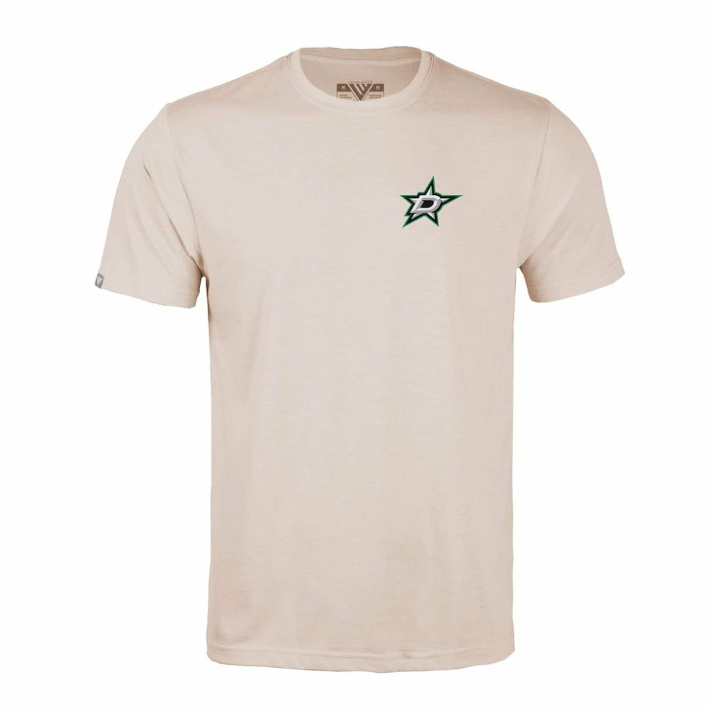 Dallas Stars Levelwear Richmond Stained Glass T-Shirt Khaki