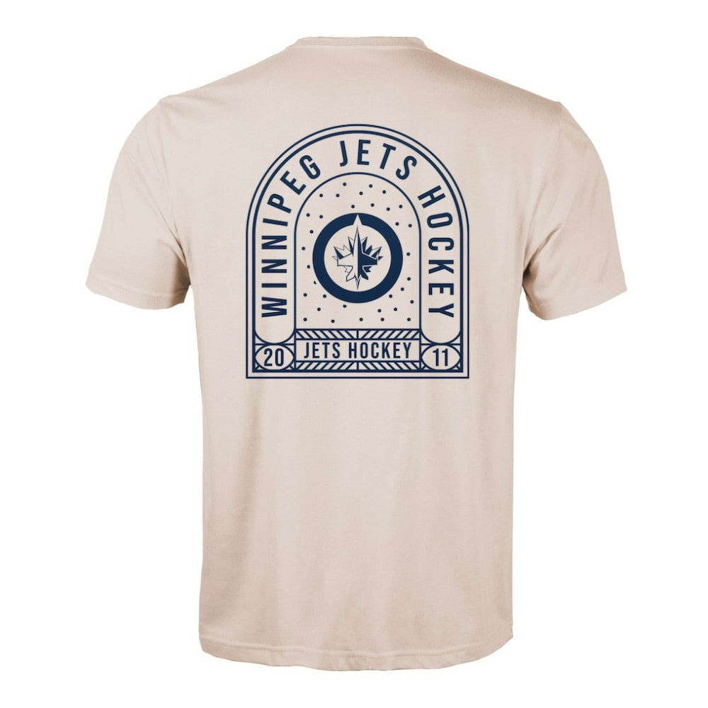 Winnipeg Jets Levelwear Richmond Stained Glass T-Shirt Khaki