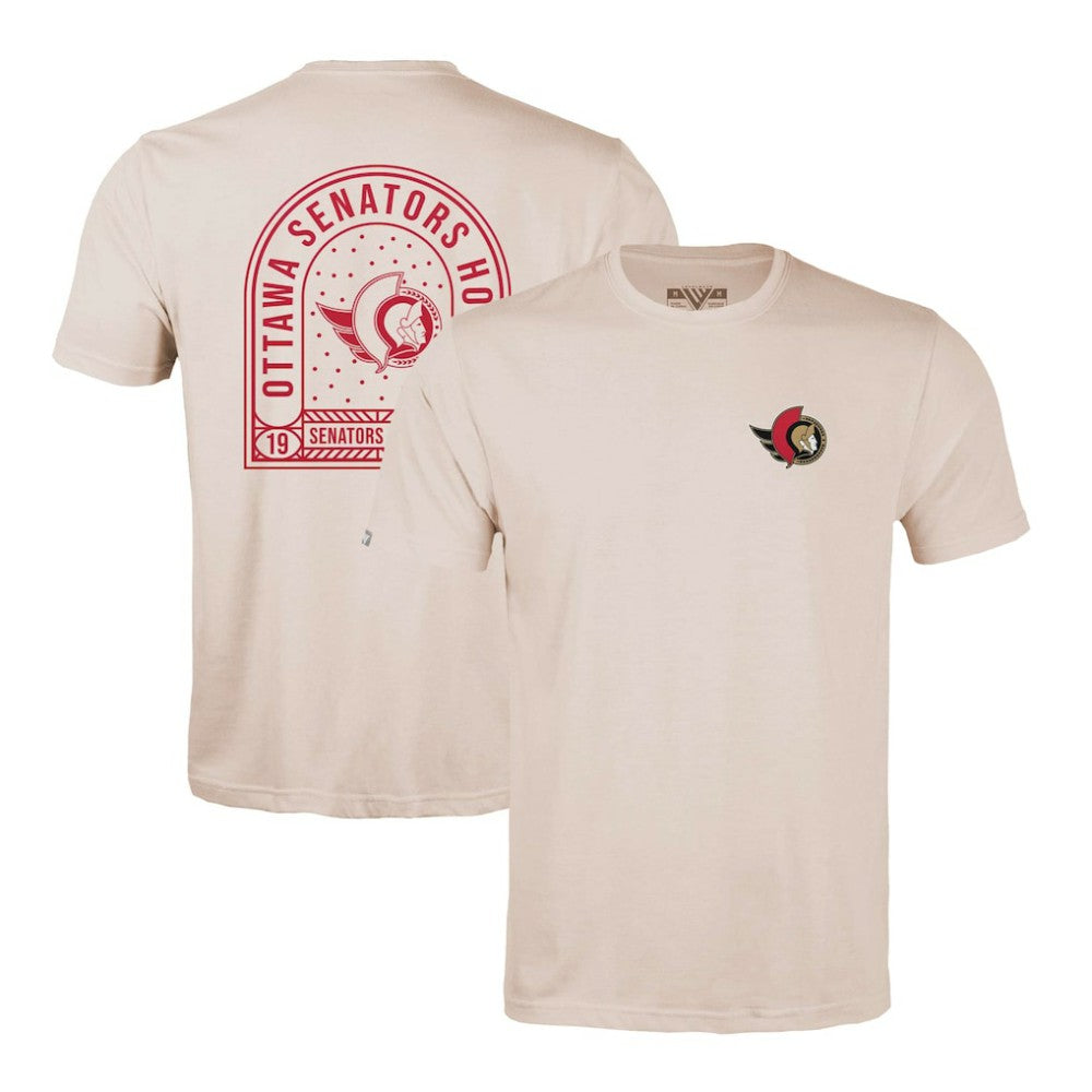 Ottawa Senators Levelwear Richmond Stained Glass T-Shirt Khaki