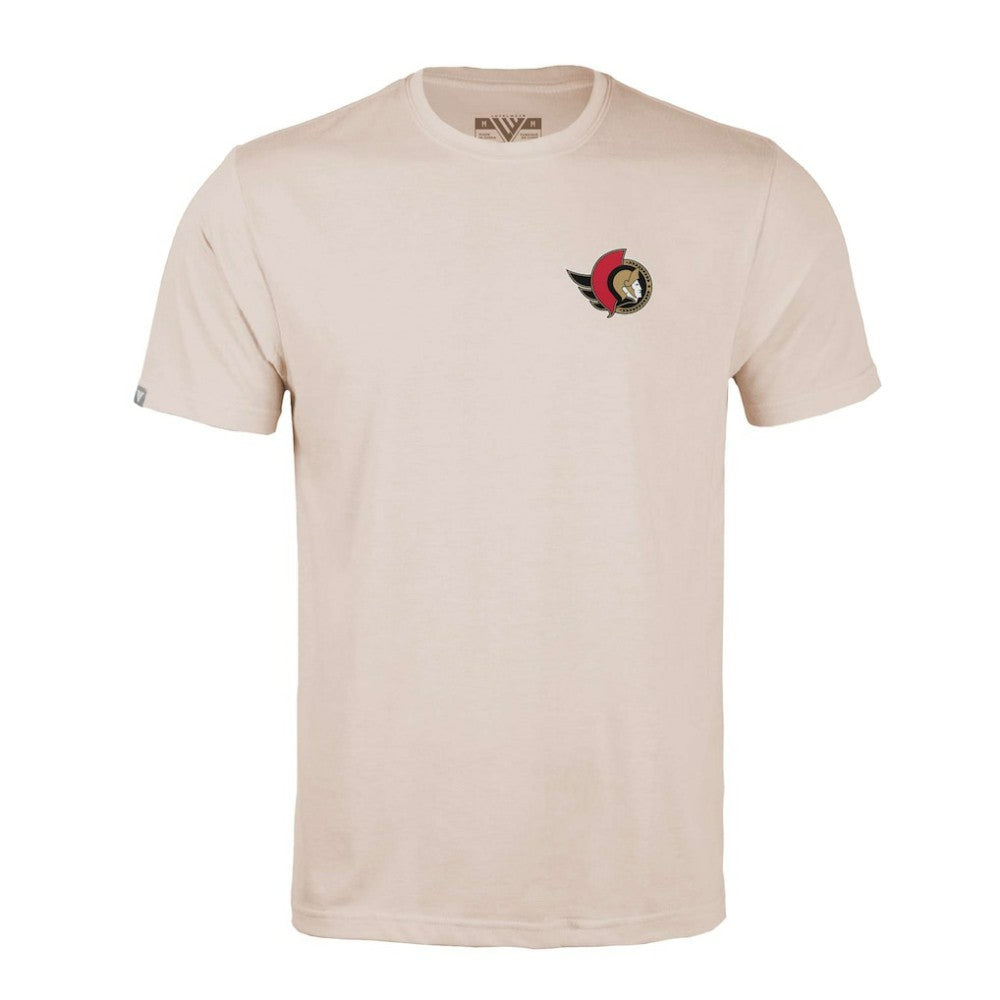 Ottawa Senators Levelwear Richmond Stained Glass T-Shirt Khaki