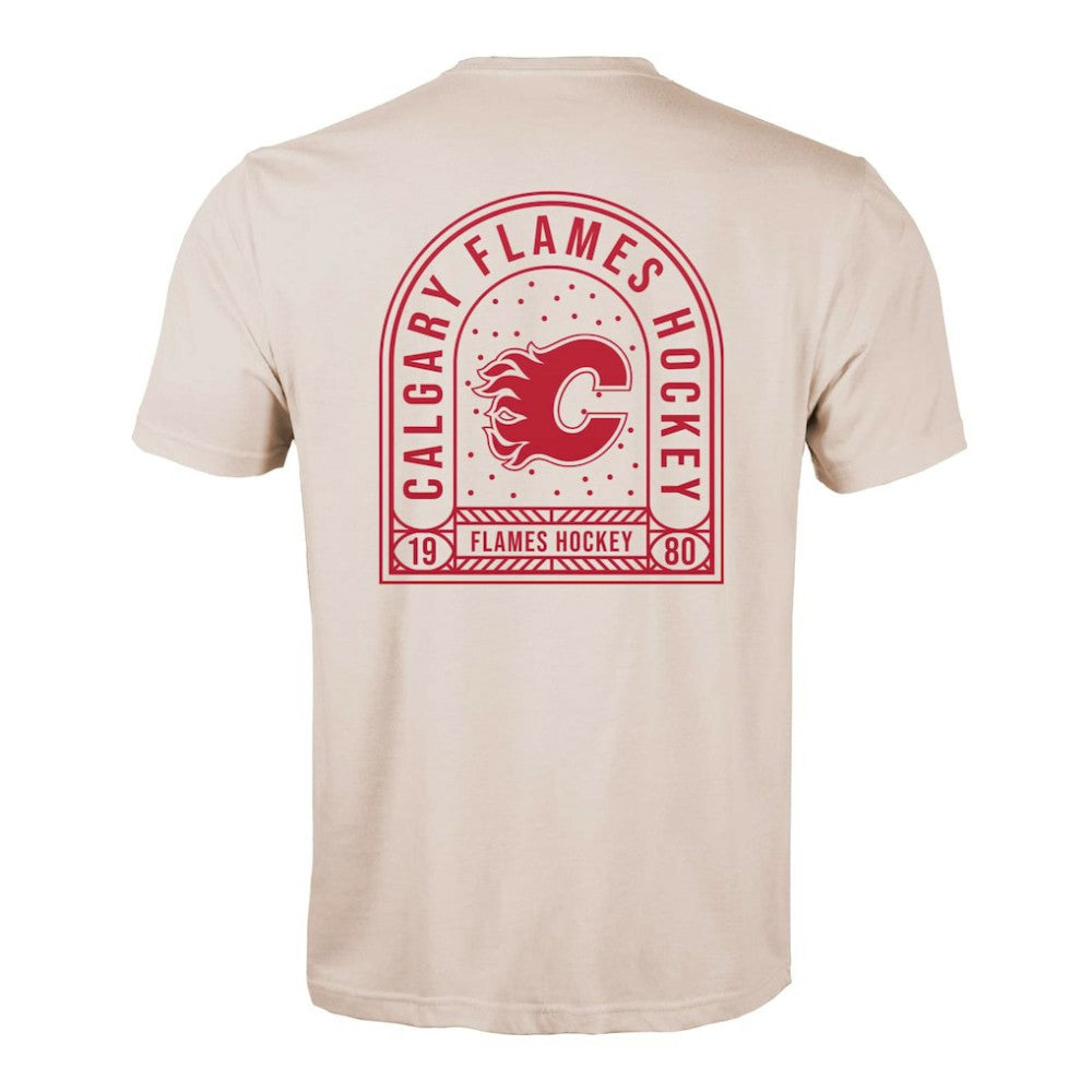 Calgary Flames Levelwear Richmond Stained Glass T-Shirt Khaki