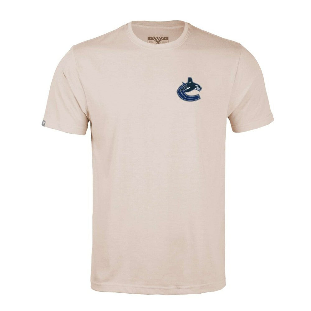 Vancouver Canucks Levelwear Richmond Stained Glass T-Shirt Khaki