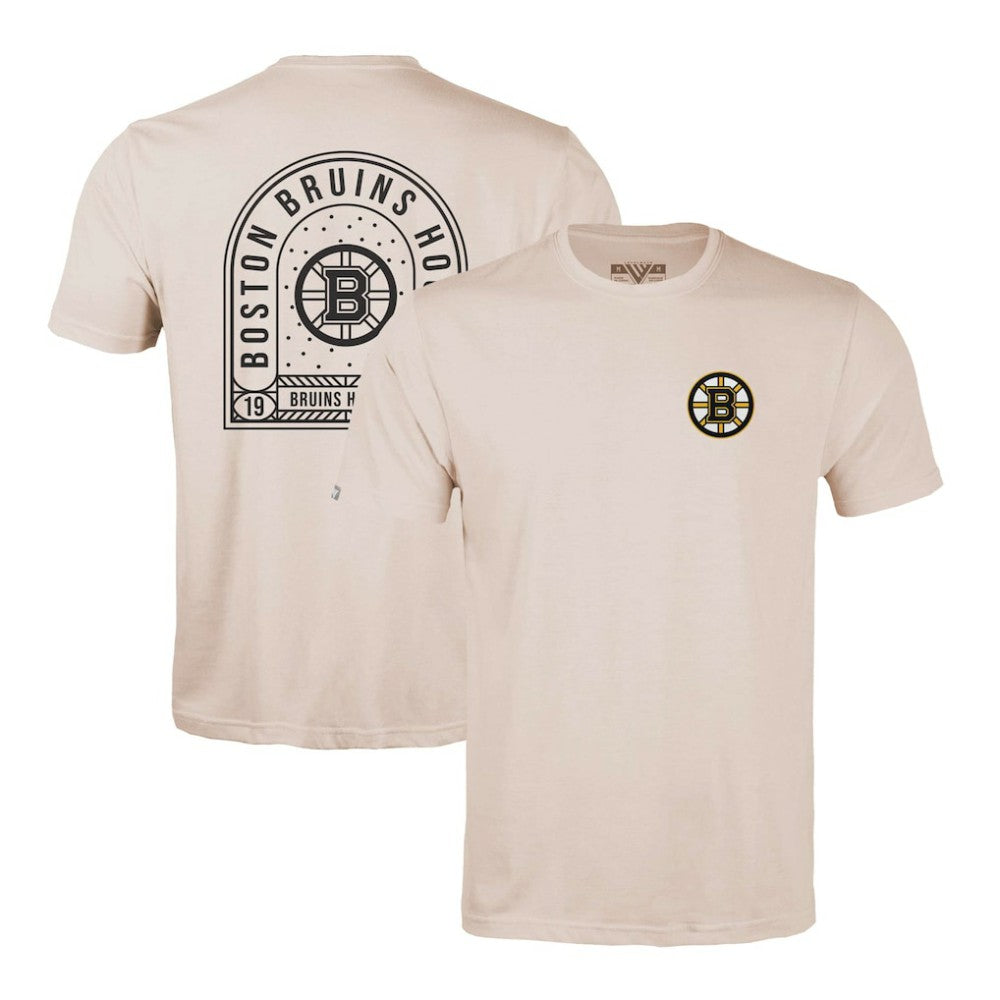 Boston Bruins Levelwear Richmond Stained Glass T-Shirt Khaki