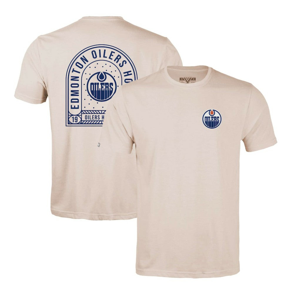 Edmonton Oilers Levelwear Richmond Stained Glass T-Shirt Khaki