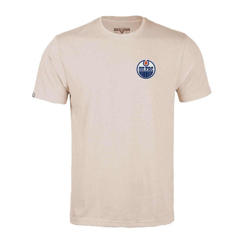 Edmonton Oilers Levelwear Richmond Stained Glass T-Shirt Khaki