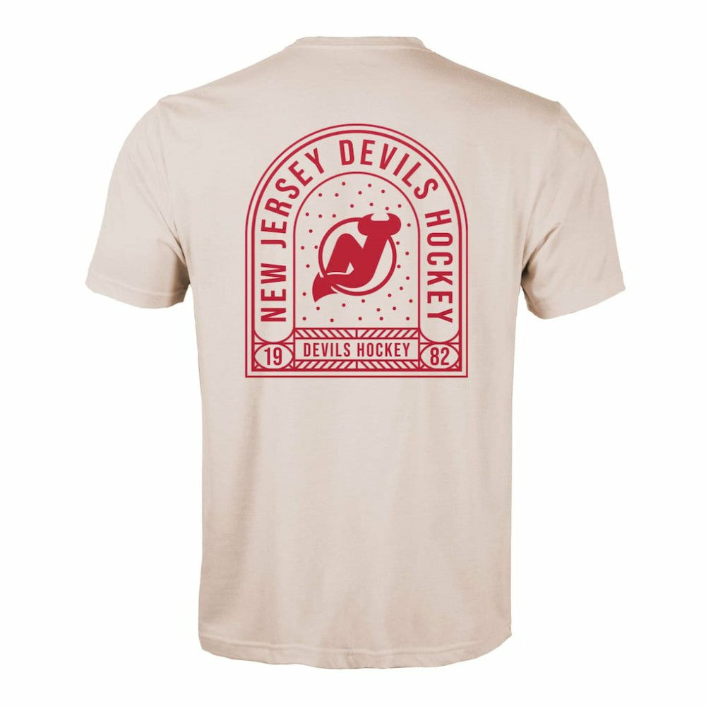 New Jersey Devils Levelwear Richmond Stained Glass T-Shirt Khaki