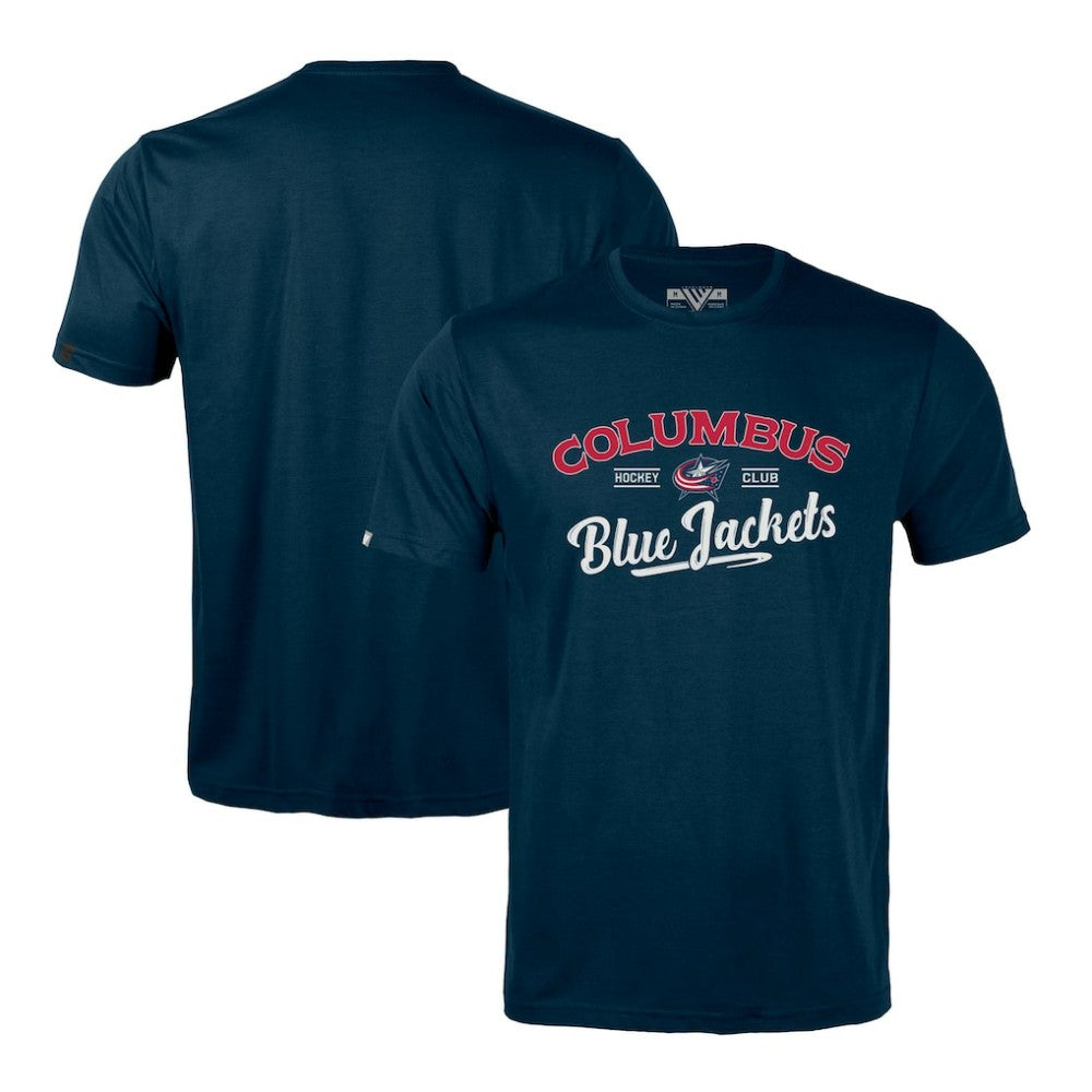Columbus Blue Jackets Levelwear Richmond Ice Wall T-Shirt Navy