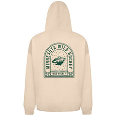 Minnesota Wild Levelwear Uphill Stained Glass Full-Zip Hoodie Jacket Khaki