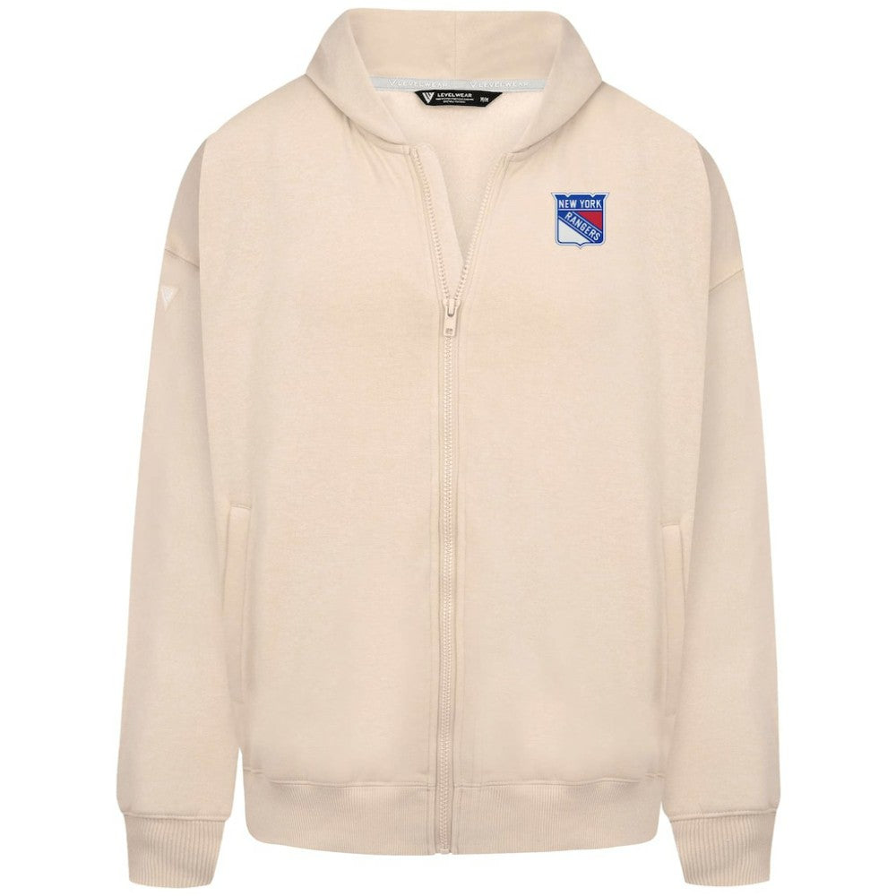 New York Rangers Levelwear Uphill Stained Glass Full-Zip Hoodie Jacket Khaki