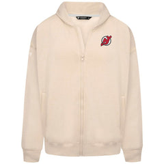 New Jersey Devils Levelwear Uphill Stained Glass Full-Zip Hoodie Jacket Khaki