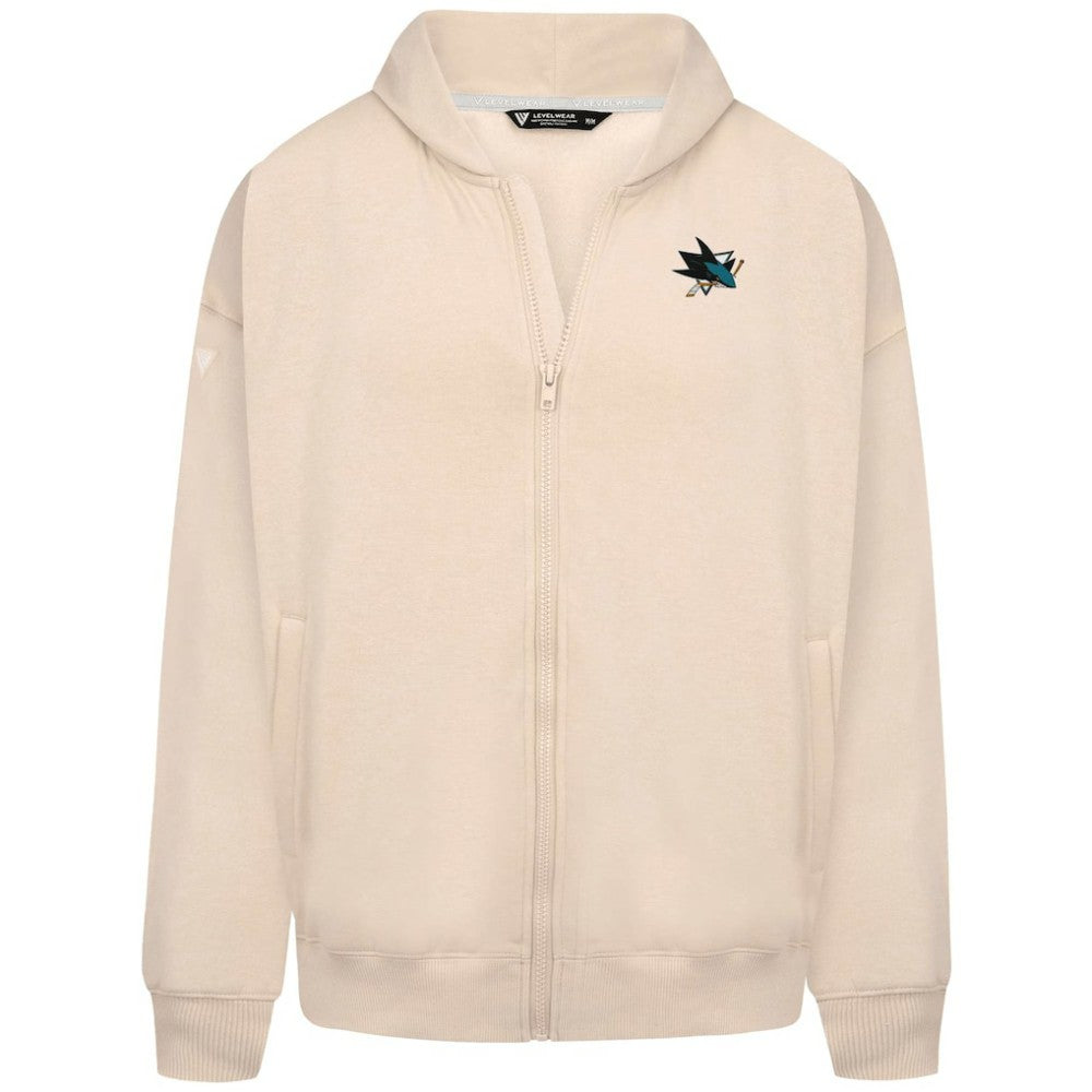 San Jose Sharks Levelwear Uphill Stained Glass Full-Zip Hoodie Jacket Khaki