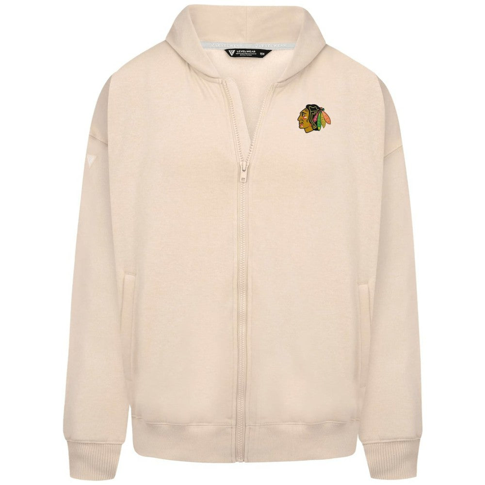 Chicago Blackhawks Levelwear Uphill Stained Glass Full-Zip Hoodie Jacket Khaki