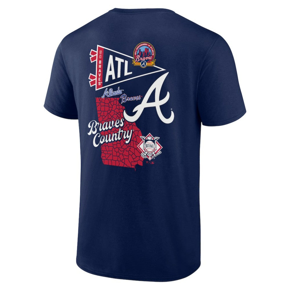 Atlanta Braves Split Zone T-Shirt Navy