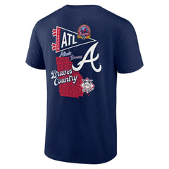 Atlanta Braves Split Zone T-Shirt Navy