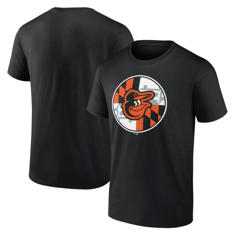 Baltimore Orioles Flag T-Shirt Black