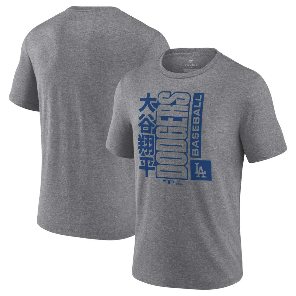 Shohei Ohtani Los Angeles Dodgers Tri-Blend T-Shirt Heather Gray