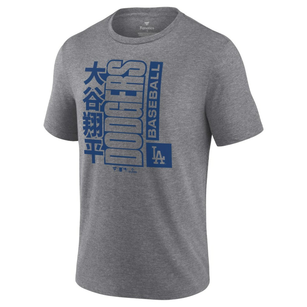 Shohei Ohtani Los Angeles Dodgers Tri-Blend T-Shirt Heather Gray