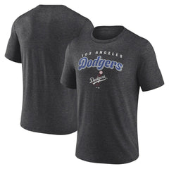 Los Angeles Dodgers Wonderment Tri-Blend T-Shirt Charcoal