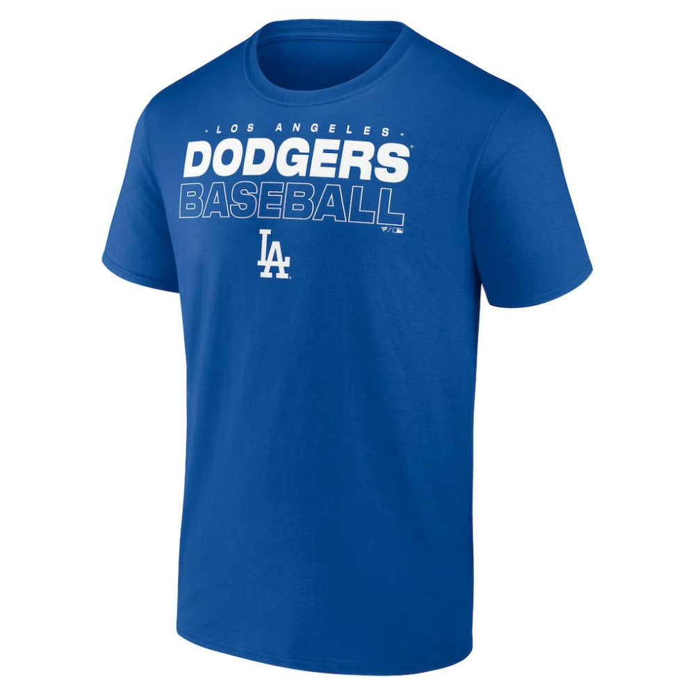 Los Angeles Dodgers Stacked Baseball T-Shirt Royal