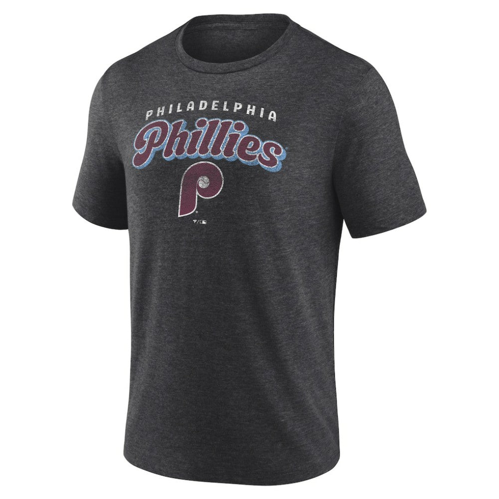 Philadelphia Phillies Wonderment Tri-Blend T-Shirt Charcoal