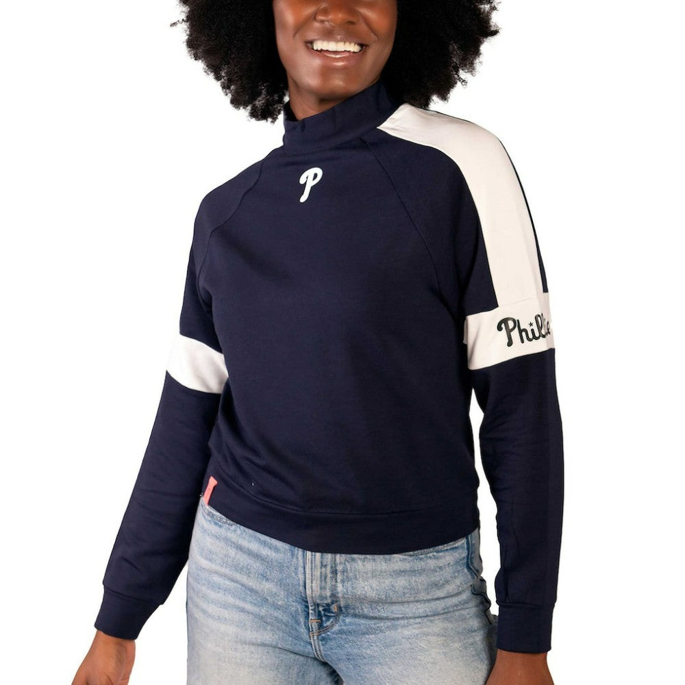 Philadelphia Phillies Lusso Women's Monica Pullover Sweatshirt Navy