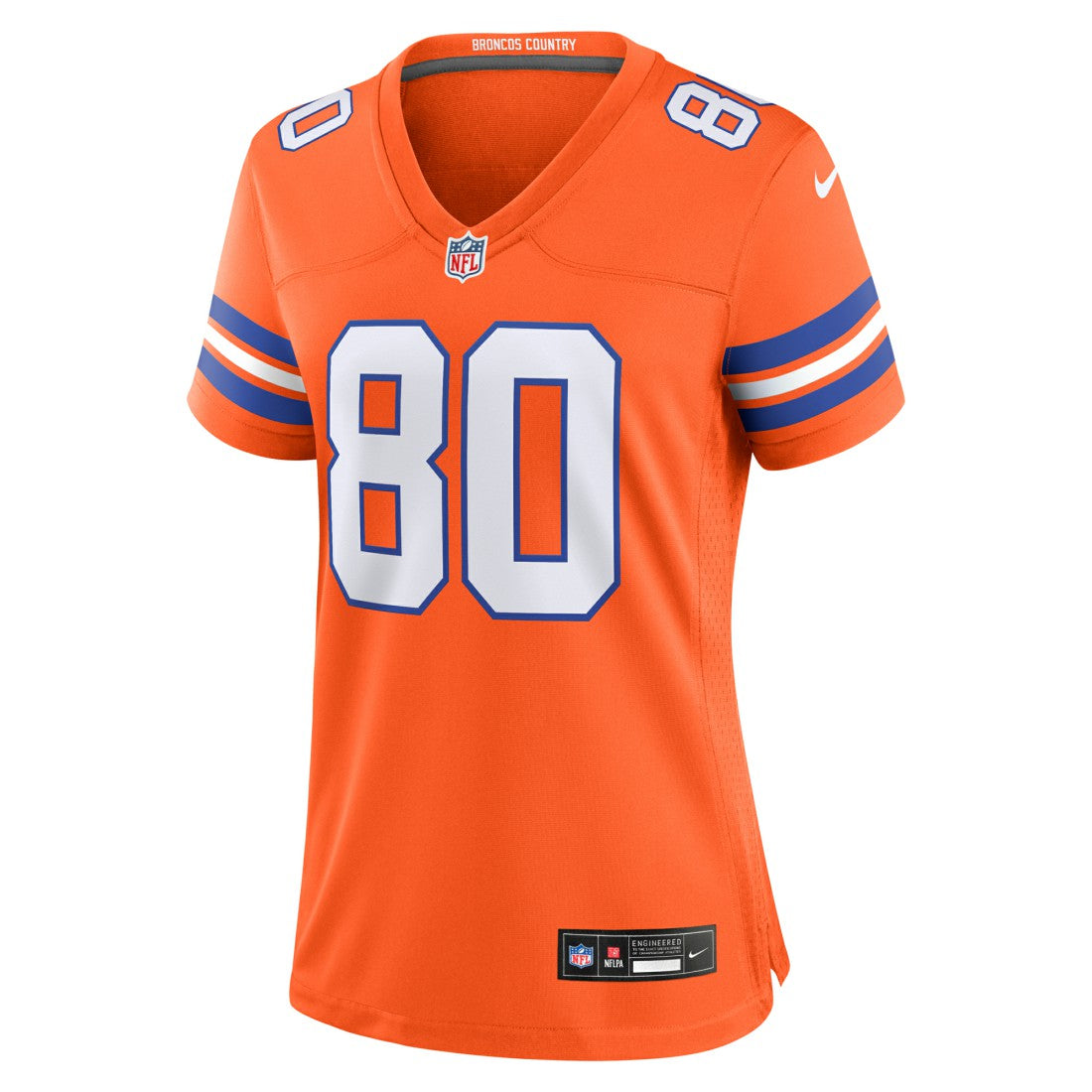 Rod Smith Denver Broncos Women's Mile High Collection 1977 Throwback Retired Player Game Jersey - Orange