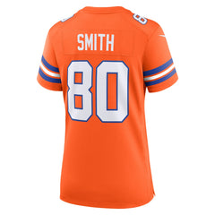 Rod Smith Denver Broncos Women's Mile High Collection 1977 Throwback Retired Player Game Jersey - Orange