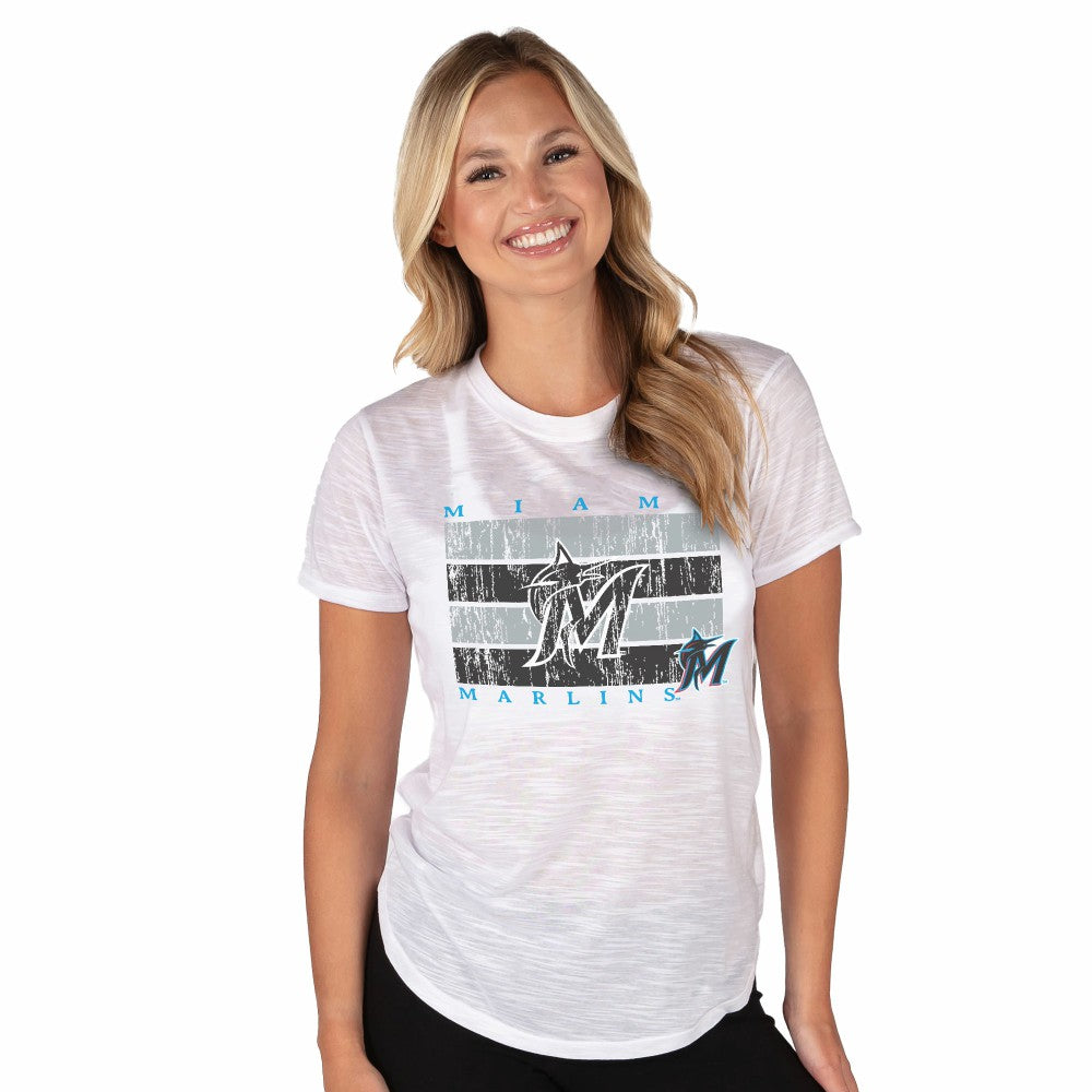 Miami Marlins Concepts Sport Women's Infuse Knit Top White