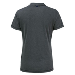 Tampa Bay Rays Cutter & Buck Women's Forge Stretch Blade DryTec V-Neck Polo Heather Black