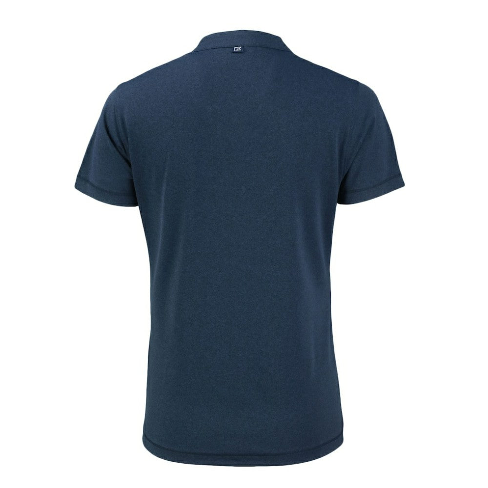 Philadelphia Phillies Cutter & Buck Women's Forge Stretch Blade DryTec V-Neck Polo Heather Navy