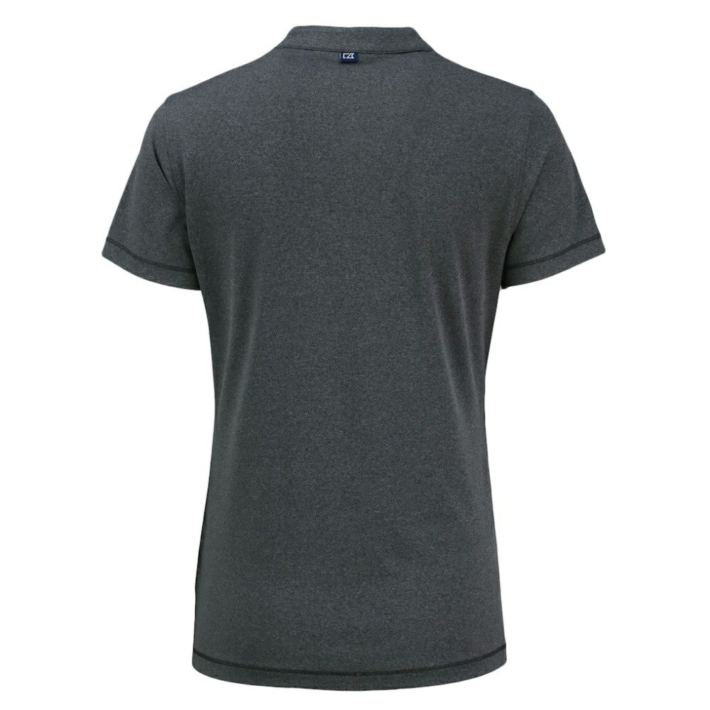 Pittsburgh Pirates Cutter & Buck Women's Forge Stretch Blade DryTec V-Neck Polo Heather Black