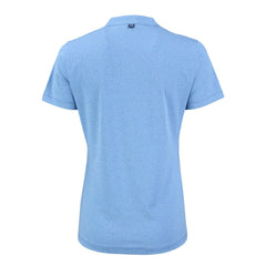 Philadelphia Phillies Cutter & Buck Women's Forge Stretch Blade DryTec V-Neck Polo Heather Light Blue