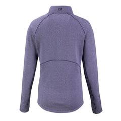 Colorado Rockies Cutter & Buck Women's Peshastin Eco Fleece Recycled Raglan Half-Zip Top Heather Purple