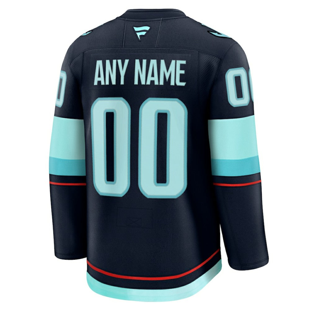 Seattle Kraken Fanatics Home Premium Custom Jersey Deep Sea Blue