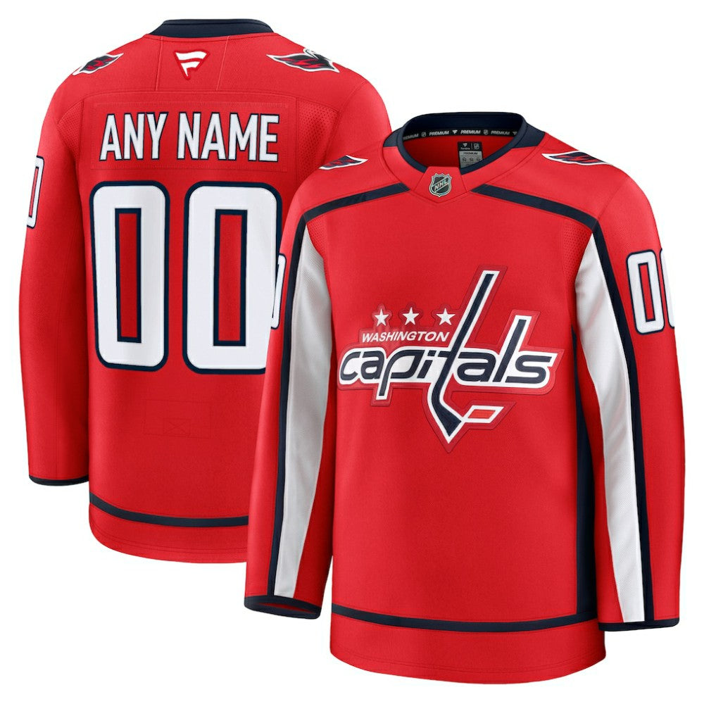 Washington Capitals Fanatics Home Premium Custom Jersey Red