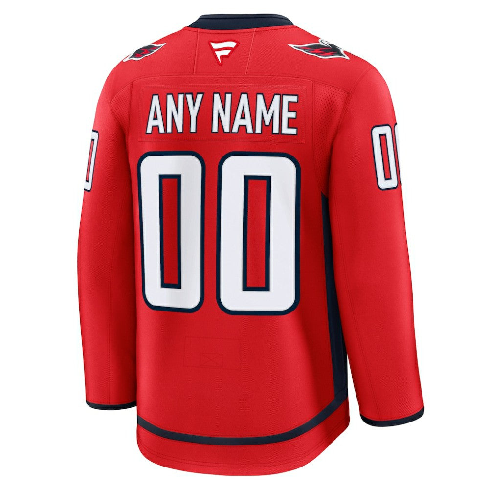 Washington Capitals Fanatics Home Premium Custom Jersey Red