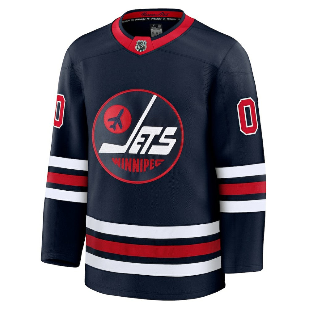Winnipeg Jets Fanatics Alternate Premium Custom Jersey Navy
