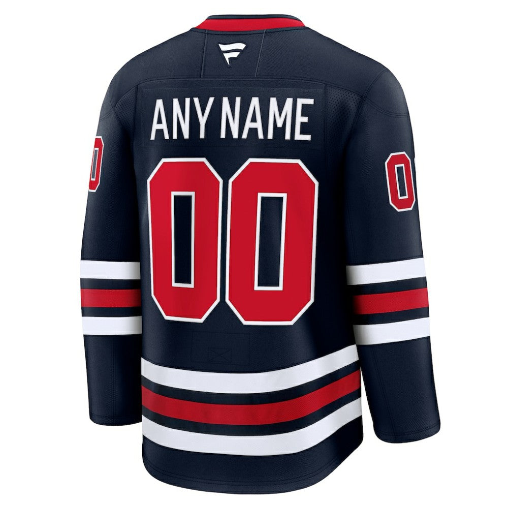 Winnipeg Jets Fanatics Alternate Premium Custom Jersey Navy