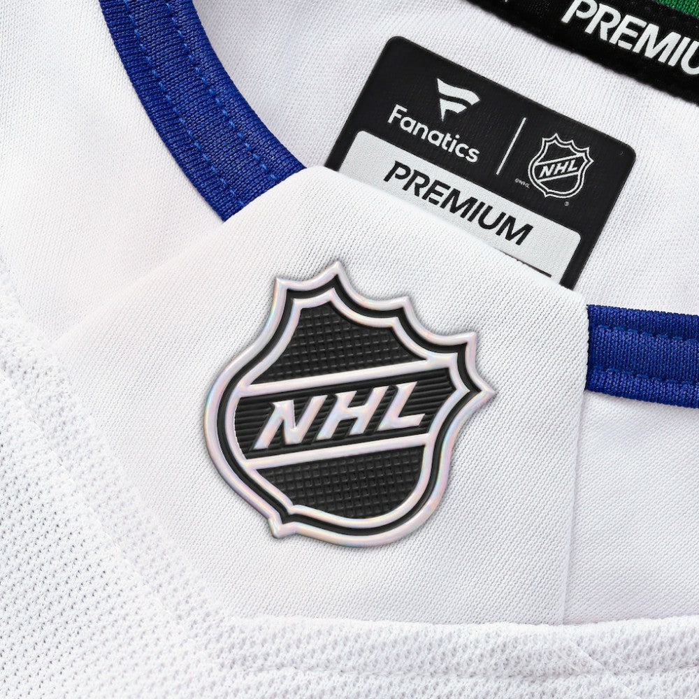 Vancouver Canucks Fanatics Away Premium Custom Jersey White