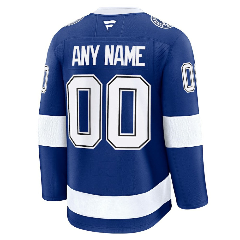 Tampa Bay Lightning Fanatics Home Premium Custom Jersey Blue