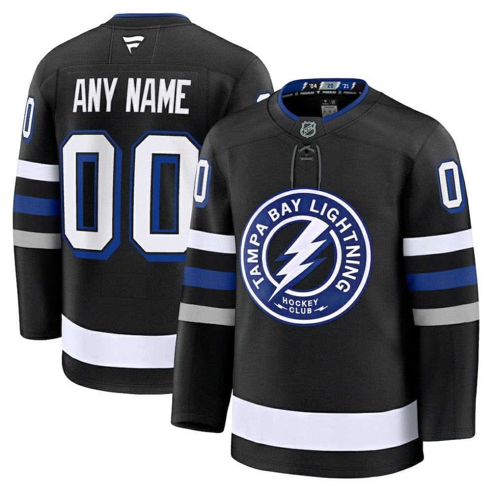 Tampa Bay Lightning Fanatics Alternate Premium Custom Jersey Black