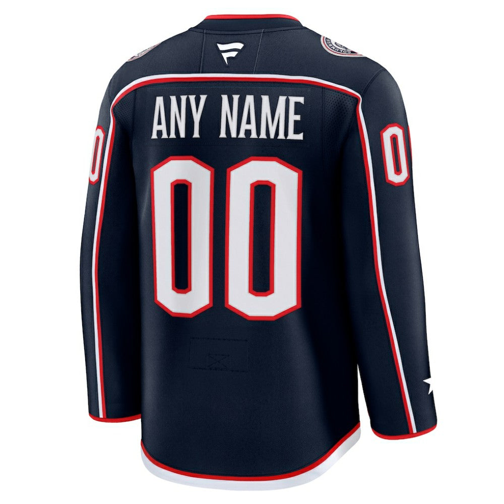 Columbus Blue Jackets Fanatics Home Premium Custom Jersey Navy