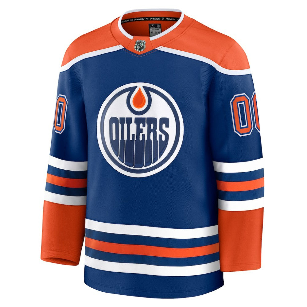 Edmonton Oilers Fanatics Home Premium Custom Jersey Royal